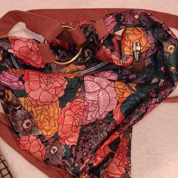 Floral Multi-Color Backpack/Sling Bag - Picture 3 of 6